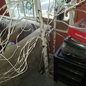 Elegant White Birch Faux Floral Accent